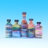 Assorted Shapes Sand Art Bottles, Set of 100