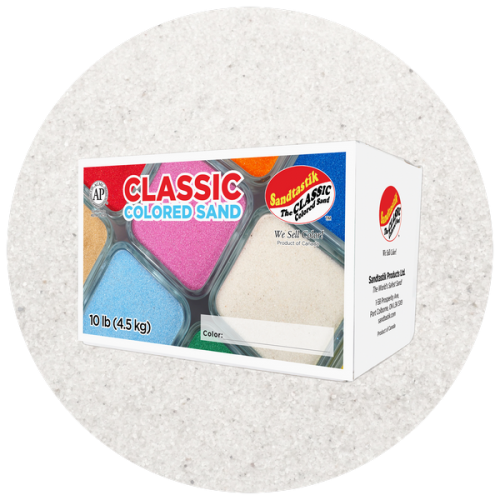Classic Colored Sand - White - 10 lb (4.5 kg) Box