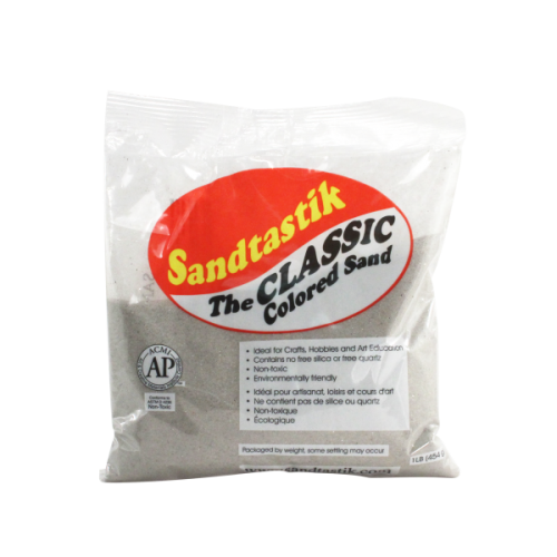 Classic Colored Sand - Grey - 1 lb (454 g) Bag