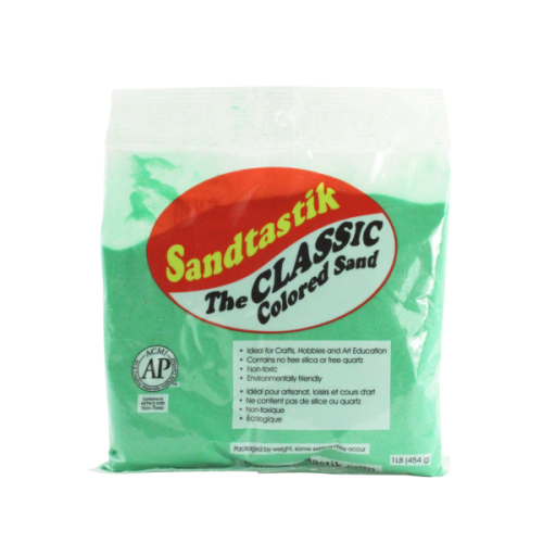 Classic Colored Sand - Light Green - 1 lb (454 g) Bag