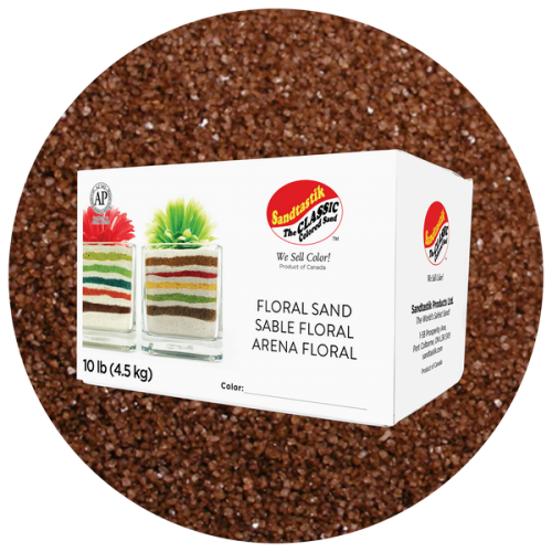 Floral Colored Sand - Coffee - 10 lb (4.5 kg) Box