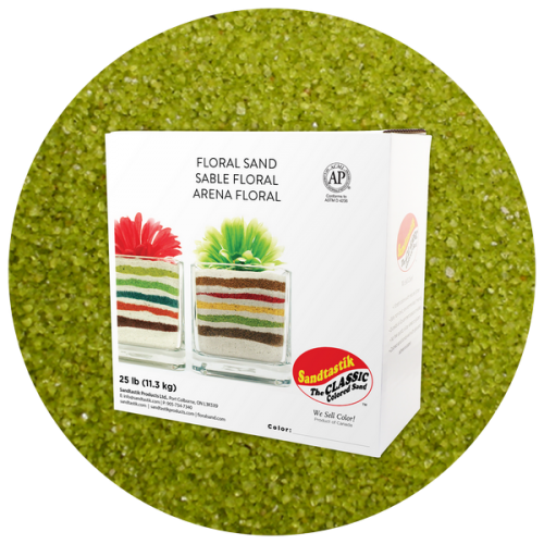 Floral Colored Sand - Cress Green - 25 lb (11.4 kg) Box