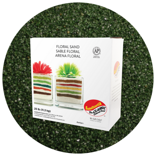 Floral Colored Sand - Avocado - 25 lb (11.4 kg) Box Floral Colored Sand - Avocado - 25 lb (11.4 kg) Box