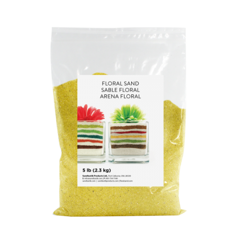 Floral Colored Sand - Yellow - 5 lb (2.3 kg) Bag