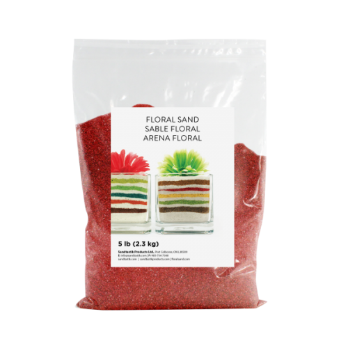 Floral Colored Sand - Dark Red - 5 lb (2.3 kg) Bag