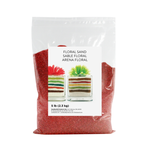Floral Colored Sand - Dark Red - 5 lb (2.3 kg) Bag Floral Colored Sand - Dark Red - 5 lb (2.3 kg) Bag